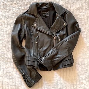 Lucky Brand Black Leather Jacket XS